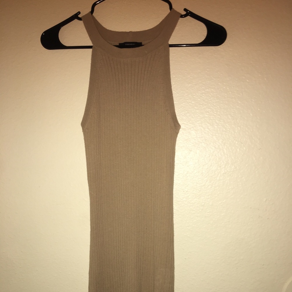 Tan knitted dress